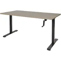 Schaffenburg Dextro Slinger Zit-sta-bureau Rechthoekig Eiken T-Voet 1.600 (B) x 800 (D) x 705 (H) mm Melamine