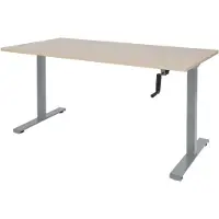 Schaffenburg Dextro Slinger Zit-sta-bureau Rechthoekig Eiken T-Voet 1.200 (B) x 800 (D) x 705 (H) mm Melamine