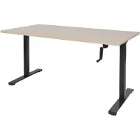 Schaffenburg Dextro Slinger Zit-sta-bureau Rechthoekig Eiken T-Voet 1.400 (B) x 800 (D) x 705 (H) mm Melamine
