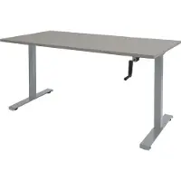 Schaffenburg Dextro Slinger Zit-sta-bureau Rechthoekig T-Voet 1.600 (B) x 800 (D) x 705 (H) mm Melamine