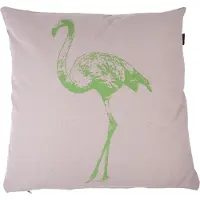 In the Mood Flamingo - Sierkussen - Kiezel/Groen - 50x50 cm