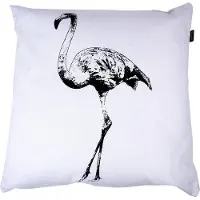 In the Mood Flamingo - Sierkussen - Ivoor/Zwart - 50x50 cm