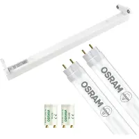 BES LED LED TL Armatuur met T8 Buis - OSRAM SubstiTUBE Value EM 840 - Aigi Dybolo - 60cm Dubbel - 15.2W - Natuurlijk Wit 4000K