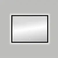 Best design Badkamerspiegel Nero LED Verlichting 80x60 cm Mat Zwart
