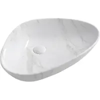 Sapho Dalma keramische waskom marmer structuur 58x39x14cm