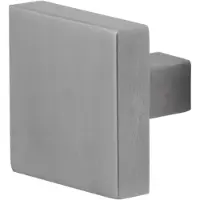 GPF bouwbeslag RVS geborsteld Vierkante knop 53x53x16mm vast incl. knopvastzetter