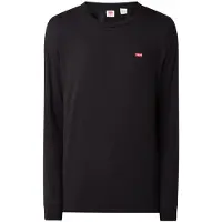 Levi's Shirt 'LS Housemark Tee' zwart