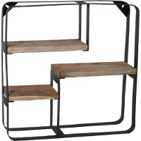 Ptmd collection PTMD Tevis naturel houten wandschap large (Naturel, 51x51x15cm)