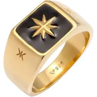 KUZZOI Ring 'Siegel' goud / zwart