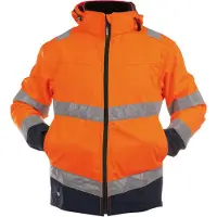 Dassy Malaga Hogezichtbaarheids softshelljas Fluo-Oranje/Marineblauw maat XL heren