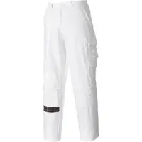 Portwest schildersbroek met kniezakken M wit