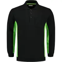 Tricorp 302001 Polosweater Zwart-Lime maat 3XL heren