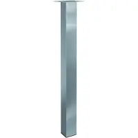 Doeco Maatwerk Tafelpoot op maat tot hoogte 1100 mm. Kokerprofiel 80x80mm kleur Rvs