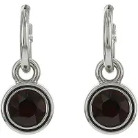 Biba Hang Oorbellen met Swarovski Steentje Burgundy