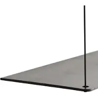 Woud Stedge Add-on plank 80 cm Zwartgeschilderd eikenhout