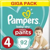 Pampers Luierbroekjes Baby Dry Nappy Pants Maat 4 (9-15kg) - 92 broekjes (4x23)
