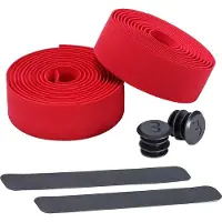 Bbb Cycling Stuurlint Racefiets - Zelfklevend Stuurtape met Stretch Materiaal - Antislip - Lengte: 200cm - Dikte: 2mm - Inclusief Stuurdoppen - Rood - RaceRibbon BHT-01