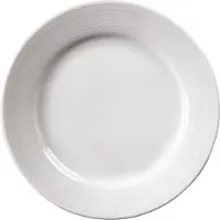 Olympia Wit plat bord porselein met brede rand 20 cm (12 stuks)