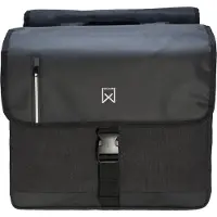 Willex - Dubbele Canvas Bisonyl Tas - 30 Liter - Universele Bevestiging - Zwart/Zwart
