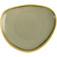 Olympia Kiln Driehoekige Borden | Mosgroen | 23cm | 6 stuks