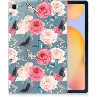 B2Ctelecom Samsung Galaxy Tab S6 Lite | S6 Lite (2022) Siliconen Hoesje Butterfly Roses