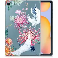B2Ctelecom Samsung Galaxy Tab S6 Lite | S6 Lite (2022) Back Case Bird Flowers