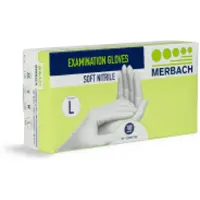 Merbach Soft Nitrile Handschoenen- Wit - 100st