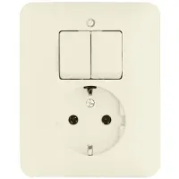 Technim Abb Busch-Jaeger Combi Serieschakelaar + Wcd Ra Inbouw Creme Bj
