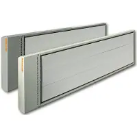2Heat Ecosun - Terrasverwarmer - Loodsverwarming - Hoge-temperatuur stralingspaneel - Infrarood industriele verwarming - Wit - 1200 Watt