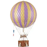 Authentic Models - Luchtballon Royal Aero - Luchtballon decoratie - Kinderkamer decoratie - Lavendel - Ø 32cm