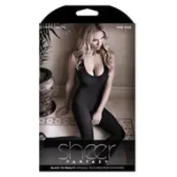 Erotic Treasure Opaque Catsuit - Zwart - One Size