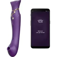 Zalo - Queen Set G-spot PulseWave Vibrator Met Suction Sleeve Rood