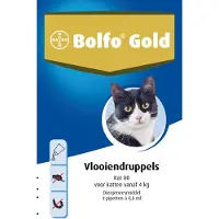 Bolfo 2x Gold Anti Vlooiendruppels Kat Vanaf 4 kg 4 pipetten