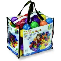 Intex Set de 100 balles colorées de diamètre 80 mm pour aire de jeu gonflable.