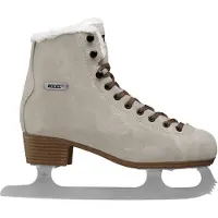 Roces – Suède Eco-Fur – Kunstschaatsen – Schaatsen Dames – Bruin – Warme Eco-Fur Voering & RVS IJzer – Maat EU 37