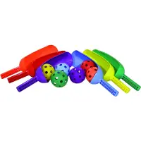 Spordas Scoop Set of 6 colored bats and balls