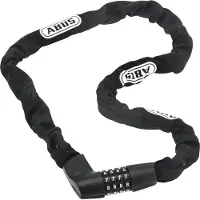 ABUS kettingslot Tresor 1385 – cijferslot van gehard staal – 7 mm dikke vierkante ketting – beveiligingsniveau 7 – 110 cm – Zwart