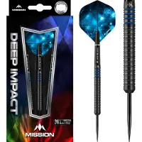 Mission Dartpijlen Deep Impact M1 Zwart - Blauw Lengte barrel: 50 mm - Dikte Barrel 6,40 mm
