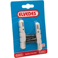 Elvedes Witte V-brake remblokken - Clean White Compound - 72 mm - Set van 2 - Stille werking