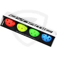 Unihoc floorball bal DYNAMIC geel/rood/blauw/groen