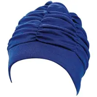 Beco badmuts dames stof grote pasvorm blauw