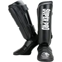 Super Pro Combat Gear Scheenbeschermer Protector Zwart/Wit Small