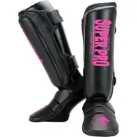Super Pro Combat Gear Protector Scheenbeschermers - Zwart/Roze - XS