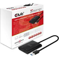 Club 3D USB-A to Displayport 1.2 Dual Monitor 4K60Hz