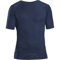 Gripgrab Merino Polyvezel Base Layer Korte Mouwen, blauw M 2023 Korte mouw ondershirts