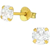 Montebello Oorbellen Alinka - 925 Zilver Verguld - ∅5mm