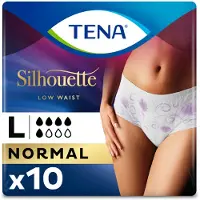 Tena 6x Tena Silhouette Underwear Low Waist Blanc Normal L 10 Stuks