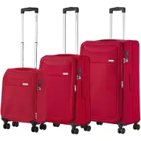 Carryon Air Kofferset Tsa Okoban Registratie En Dubbele Wielen Anti-diefstal Rits Rood