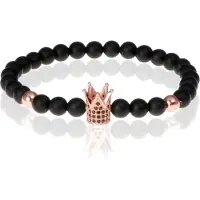 Memphis kralen armband Matte Agaat Crown Rose