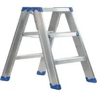 Escalo – Industriële trapladder – Sparta Duo – Aluminium – 2x3 treden – 65 cm